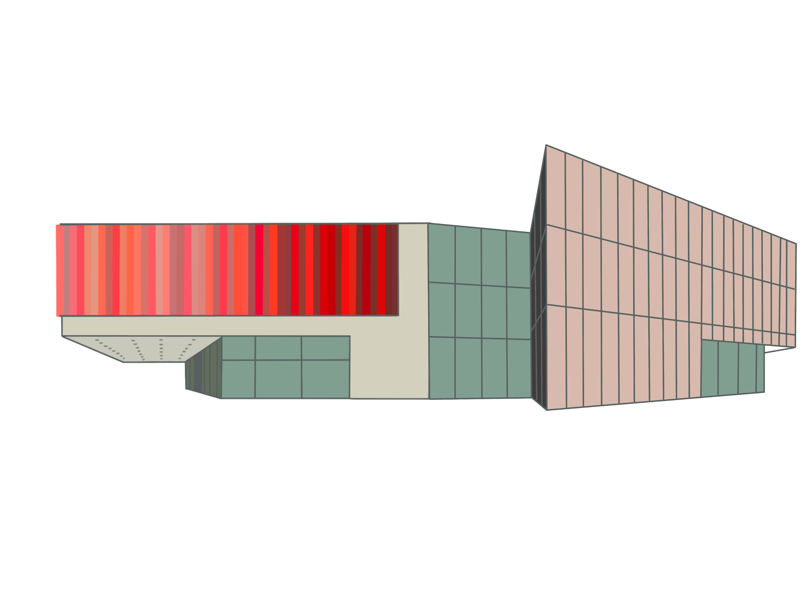 Illustration des Campusgebäudes der Hochschule Ruhr West